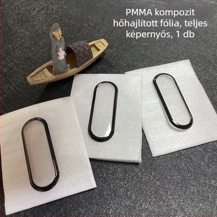 Integrált védőtok Xiaomi Mi Band 8/9-hez, elülső kijelzővédővel, anti-ujjlenyomat, teljes kijelző, PC + üveg