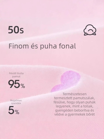 Lányoknak készült pamut boxer-shorts, új modell, 95% pamut + 5% elasztán, középmagas derék, kényelmes viselet 3–8 éves gyerekeknek