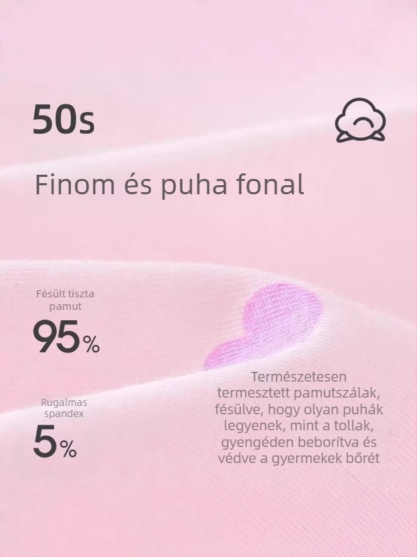 Lányoknak készült pamut boxer-shorts, új modell, 95% pamut + 5% elasztán, középmagas derék, kényelmes viselet 3–8 éves gyerekeknek