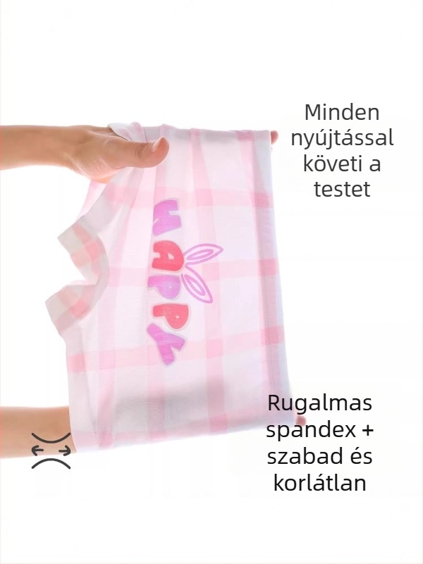 Lányoknak készült pamut boxer-shorts, új modell, 95% pamut + 5% elasztán, középmagas derék, kényelmes viselet 3–8 éves gyerekeknek