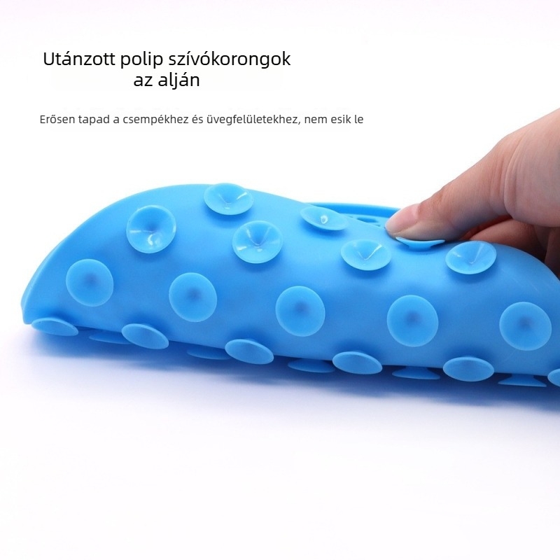 Szilikonból készült kutya nyalogatótál lassú etetéshez, fulladás elleni, polip alakú szívókorongokkal