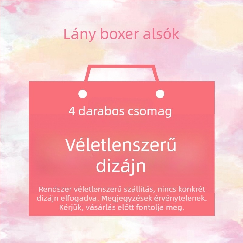 Lányoknak készült pamut-modál anyagú, lélegző, antibakteriális boxer nadrág