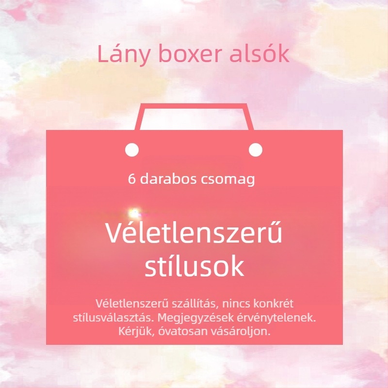 Lányoknak készült pamut-modál anyagú, lélegző, antibakteriális boxer nadrág