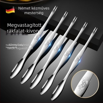 304 rozsdamentes acélból készült rák eszközök otthoni használatra: rák tű, rák villa, rák nyitó, rák csipesz, tengeri gyümölcs villa