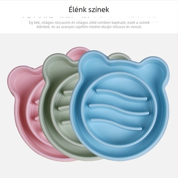 Mackó alakú, csúszásmentes kutya tál, lassú etetéssel