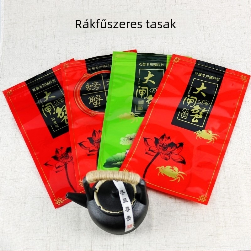 Rák kiegészítő készlet ajándék tasakkal, gyömbér tea, perilla levelek, rák ecet, rák evőeszközök és önzáró tároló tasak