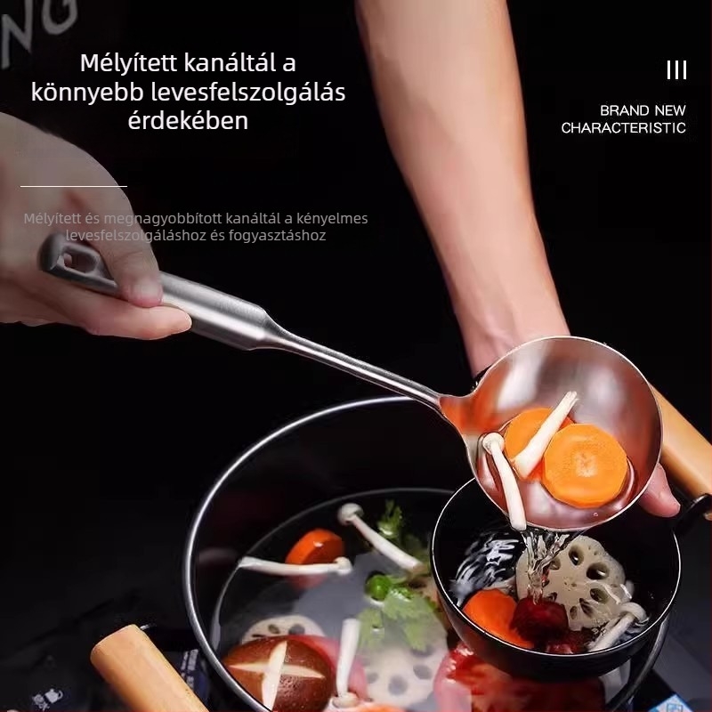 Hosszú nyelű rozsdamentes acél sütőkanál és spatula készlet, konyhai eszközök, 304 rozsdamentes acél