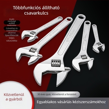 Állítható kulcs könnyű markolattal, sokoldalú kézi eszköz