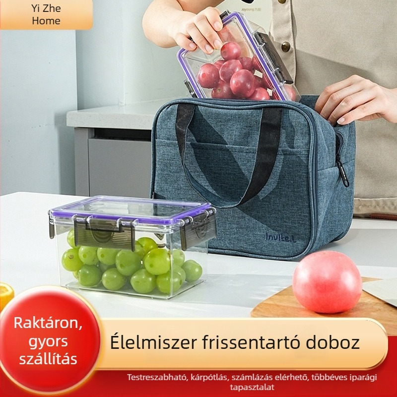 Hűtőajtó oldalsó tároló – PET ételtároló, konyhai, fagyasztott zöldségek és tojások, minimalist design, prémium otthoni használat