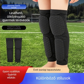 Szedhető méhsejt mintázatú térd- és lábvédők kosárlabdához, kültéri sportokra