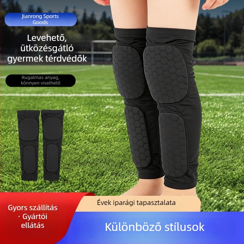 Szedhető méhsejt mintázatú térd- és lábvédők kosárlabdához, kültéri sportokra