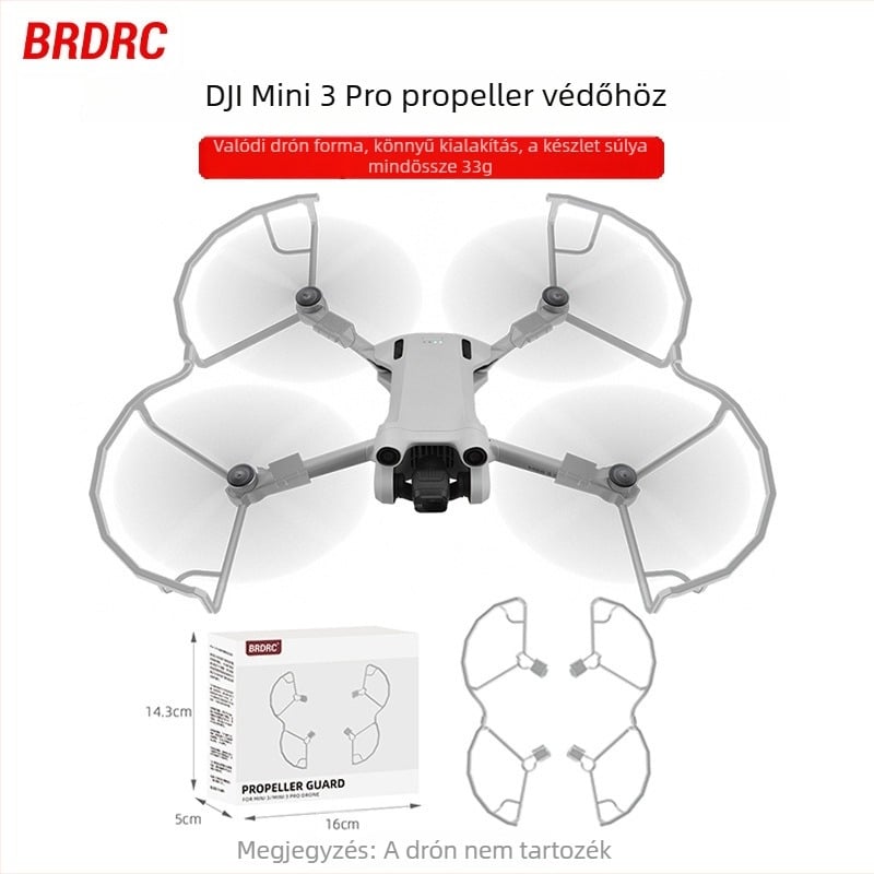 Brdrc Propellervédő gyűrű DJI Mini 3 Pro‑hoz — ütközésvédő gyűrű és lapátvédő sapka