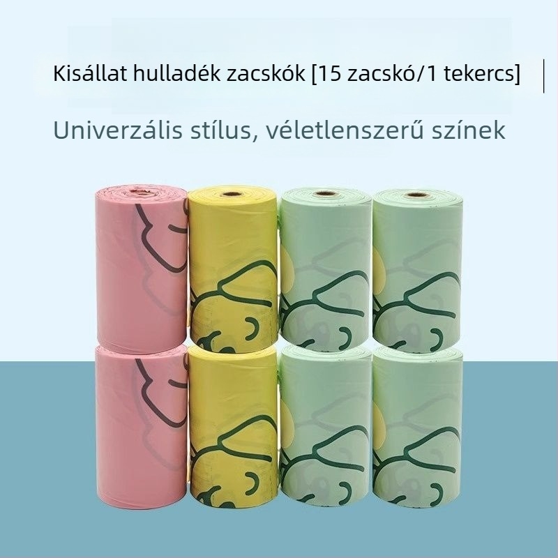 Nagy ürülékgyűjtő zacskók, 30x30 cm, tekercs típus, vastagított PE