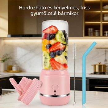 Hordozható, újratölthető gyümölcs- és zöldséglé készítő pohár, háztartási használatra, kompakt 400 ml kapacitás