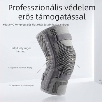 Nylonból készült sporttérdvédők futáshoz és kosárlabdához, speciális szilikon ütésvédő térdvéd, patella pánttal