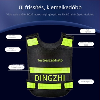 Fényvisszaverő biztonsági mellény forgalmi és járőri feladatokra