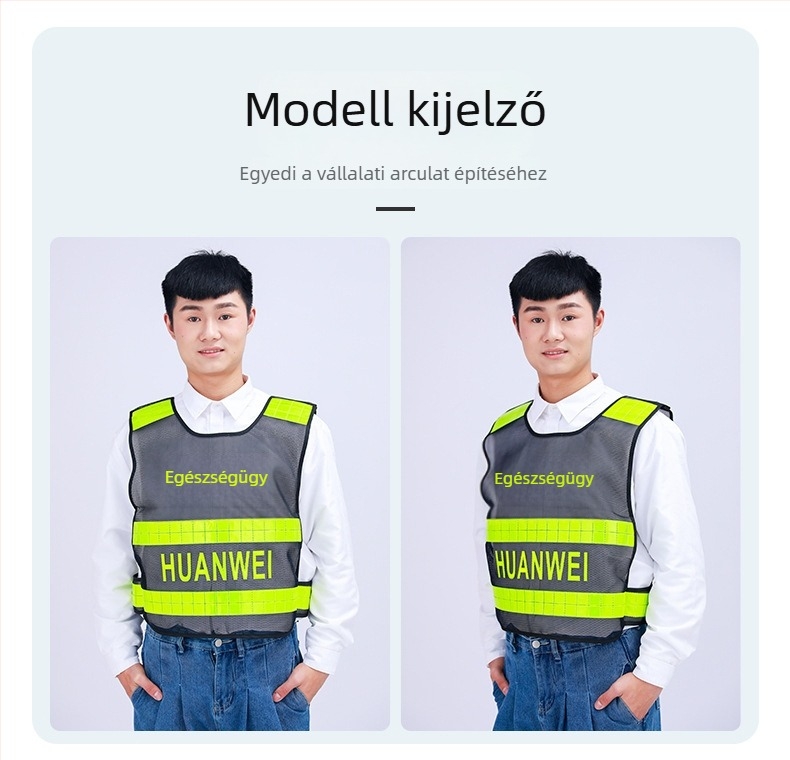 Fényvisszaverő biztonsági mellény forgalmi és járőri feladatokra