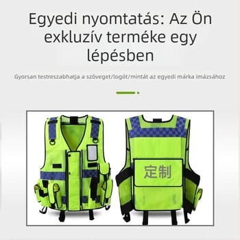 Shengchi Reflektív biztonsági mellény a forgalomhoz és az útkezeléshez — nyolcdarabos készlet, éjjeli járőrszolgálat, többfunkciós kabát