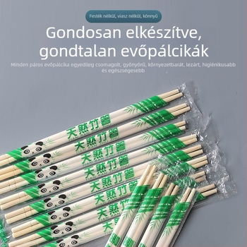 Egyszer használatos bambusz evőpálcikák, 5 mm vastag, 50 pár/csomag