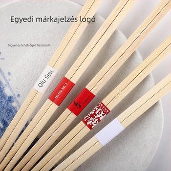 Japán stílusú egyszer használatos bambusz evőpálcikák, kettős hegyűek, egyenként csomagolva, biológiailag lebomló és környezetbarát