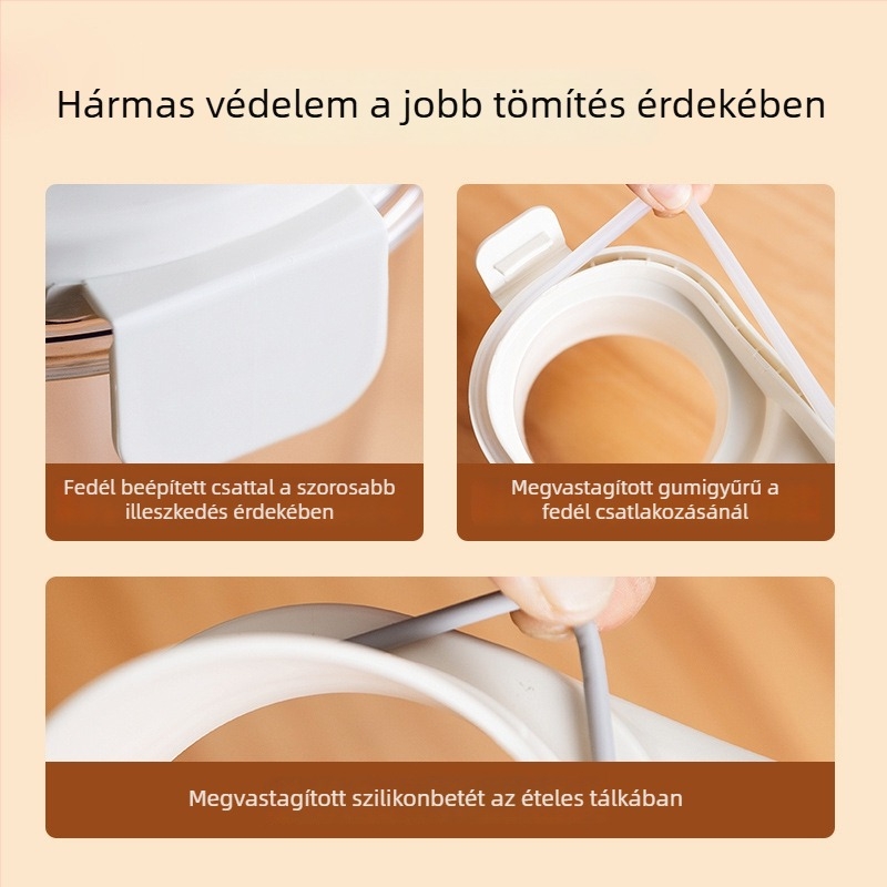 Macska- és kutyaeledel tárolóedény, zárható, vákuumos megőrzés, nedvességálló, snackekhez, 2,8 L