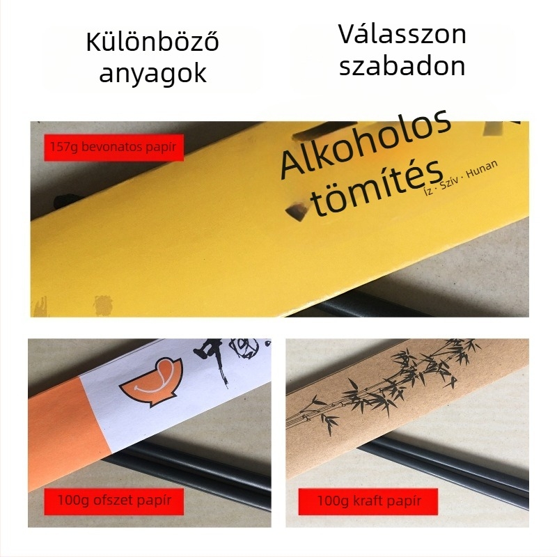 Egyszer használatos pálcikafedők Kraft papírból, testreszabható logóval, szállodák és éttermek számára