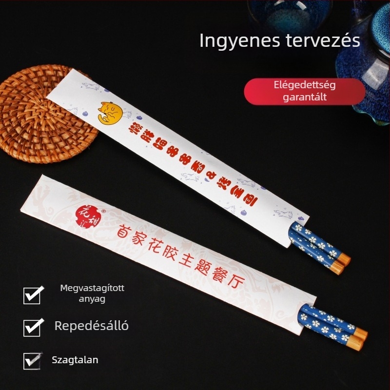 Egyszer használatos pálcikafedők Kraft papírból, testreszabható logóval, szállodák és éttermek számára