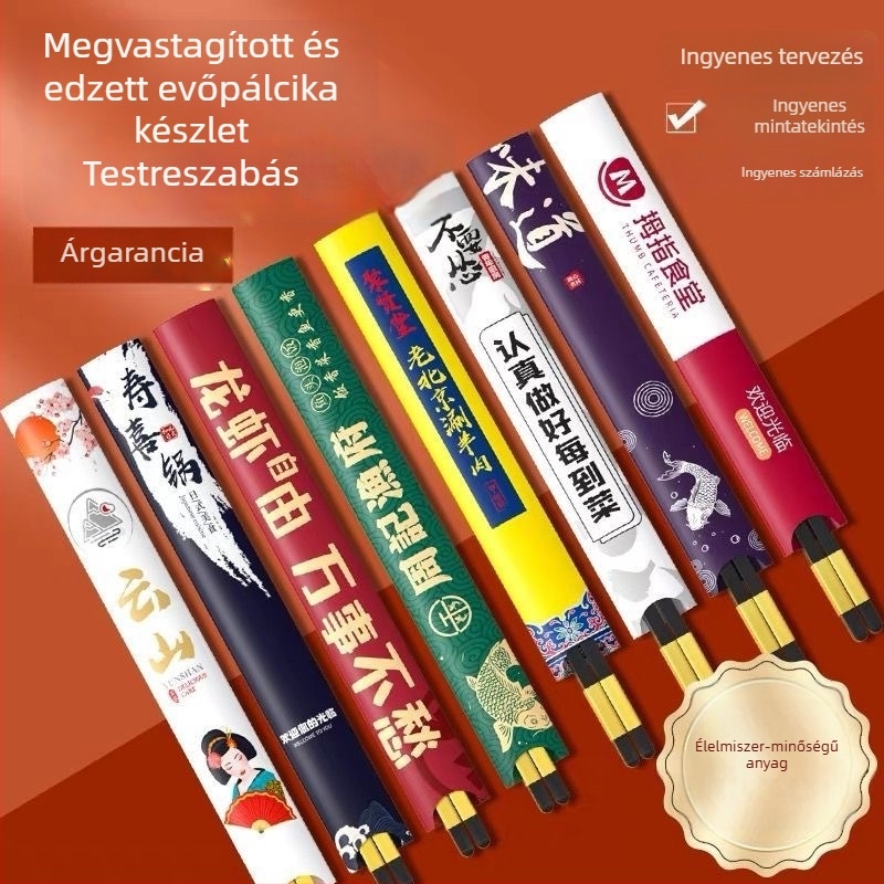 Egyszer használatos papírból készült pálcikavédők logónyomtatási lehetőséggel, szállodák, hotpot éttermek, catering és otthoni használatra