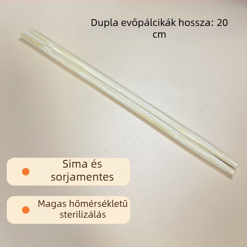 Egyszer használatos négy darabos evőeszköz-készlet: kanál, evőpálca, fogpiszkáló és szalvéta