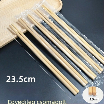 Egyszer használatos bambusz evőpálcák, egyenként csomagolva, magas színvonalú éttermeknek és rendelésekhez, hot pothoz, hosszított hosszúságú, karbonizált, háztartási és kereskedelmi használatra