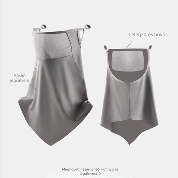 Női nyári UV-védő arcmaszk, vékony háló, lélegző fél arcot fedő, kerékpározáshoz hűsítő ice silk kendő