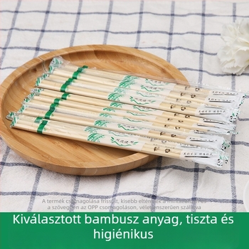 Egyszer használatos bambusz evőpálcikák háztartási használatra, higiénikusak ételrendeléshez és esküvői rendezvényekhez