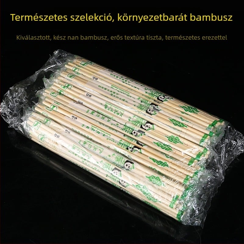 Egyszer használatos bambusz evőpálcikák háztartási használatra, higiénikusak ételrendeléshez és esküvői rendezvényekhez