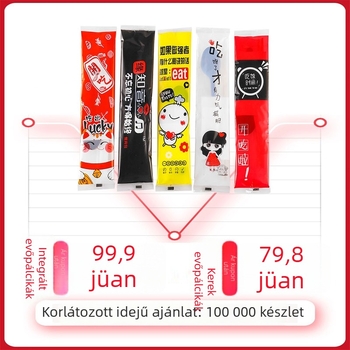 Egyszer használatos bambusz evőpálcikák – négy részes készlet éttermi használatra