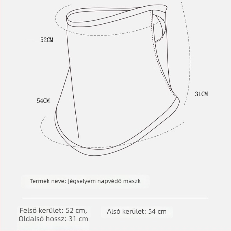 Ice Silk UV-védő maszk nőknek, vékony kialakítású, fülhorgos, nyak- és arcvédelmet nyújt, kerékpárhoz és golfhoz