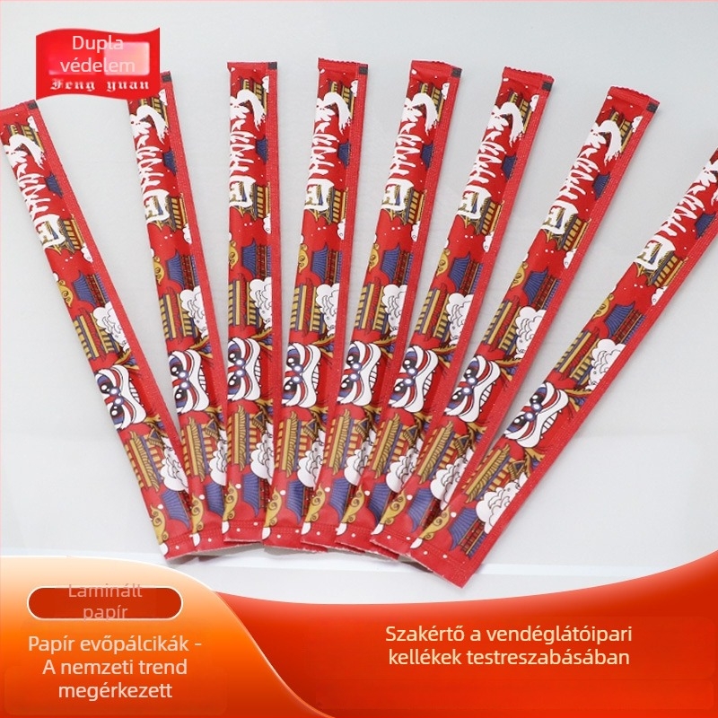 Egyszer használatos bambusz evőpálcikák, egyenként csomagolva, éttermek, szállodák és házhozszállítás számára, hot pot
