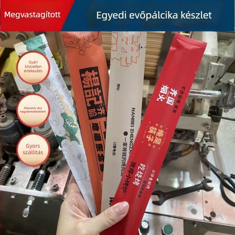 Egyszer használatos bambusz evőpálcikák, prémium kivitel, egyedi csomagolásban, higiénikusak házhozszállításra és éttermi felhasználásra, kereskedelmi célokra használható, logó nyomtatás elérhető.