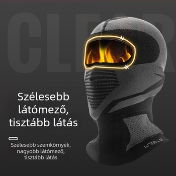 WRELS őszi-téli lélegző motorkerékpármaszk velúr bélésű kapucnival, kerékpárhoz, nylonból