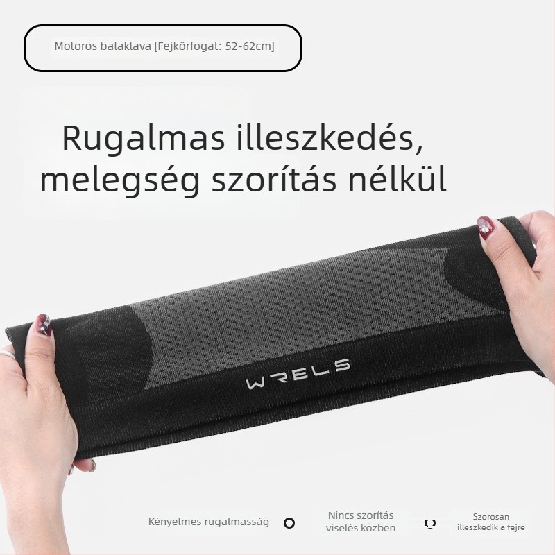 WRELS őszi-téli lélegző motorkerékpármaszk velúr bélésű kapucnival, kerékpárhoz, nylonból