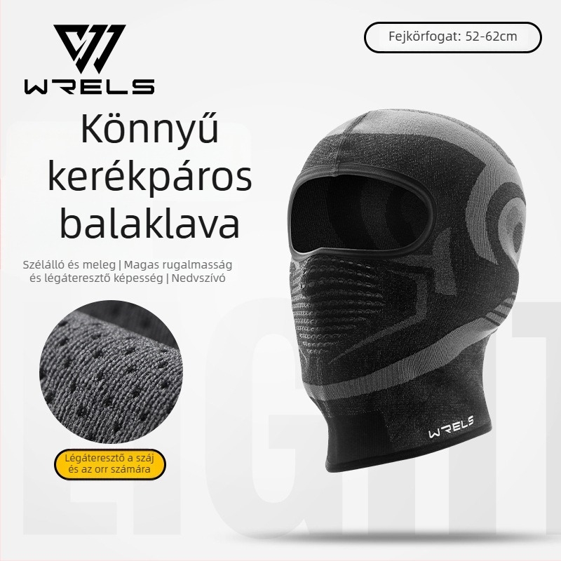 WRELS őszi-téli lélegző motorkerékpármaszk velúr bélésű kapucnival, kerékpárhoz, nylonból