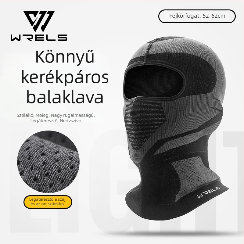 WRELS őszi-téli lélegző motorkerékpármaszk velúr bélésű kapucnival, kerékpárhoz, nylonból
