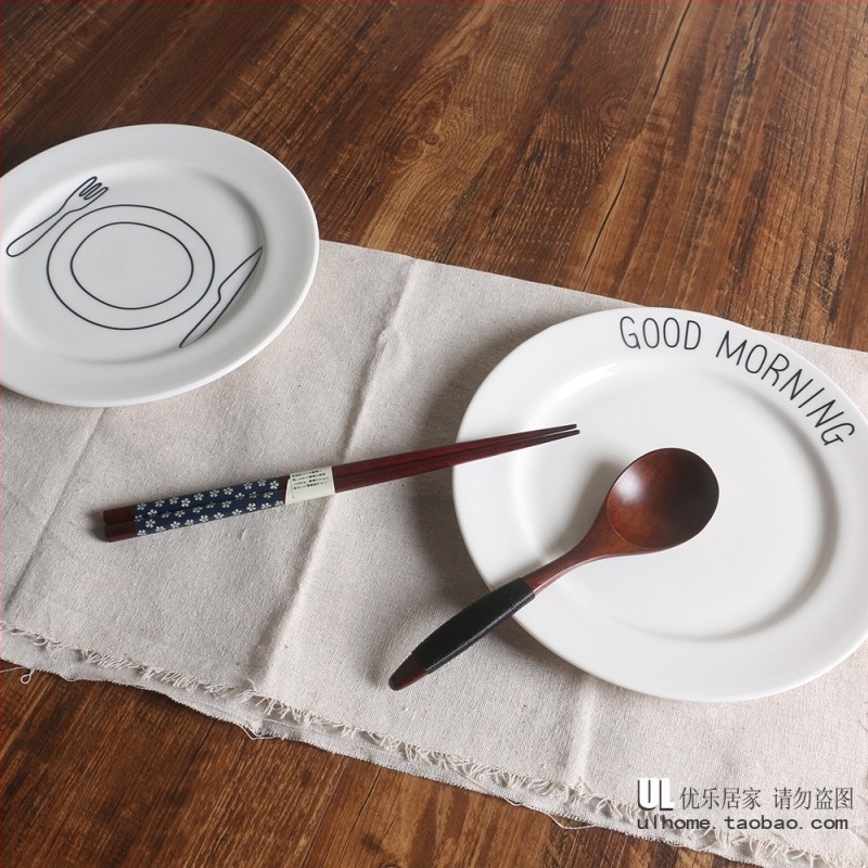 Európai stílusú minimalist kerámia étkészlet, új csontporcelán lapos tányér, kör alakú, 20 cm, betűmotívummal, konyhai kellék.