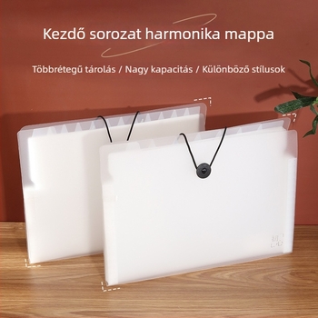 Átlátszó hordozható akordeon mappa 13 rekesszel, tesztlapokhoz, vízálló, nagy kapacitású szervező