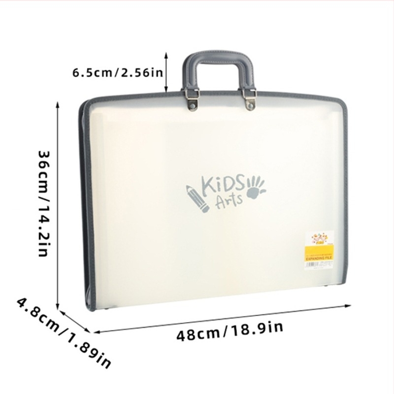 Kangbai YF6202 A3-as akkordeon táska kézi hordozóval, 13 rekesz, PP anyag, 1,0 mm, 741 g