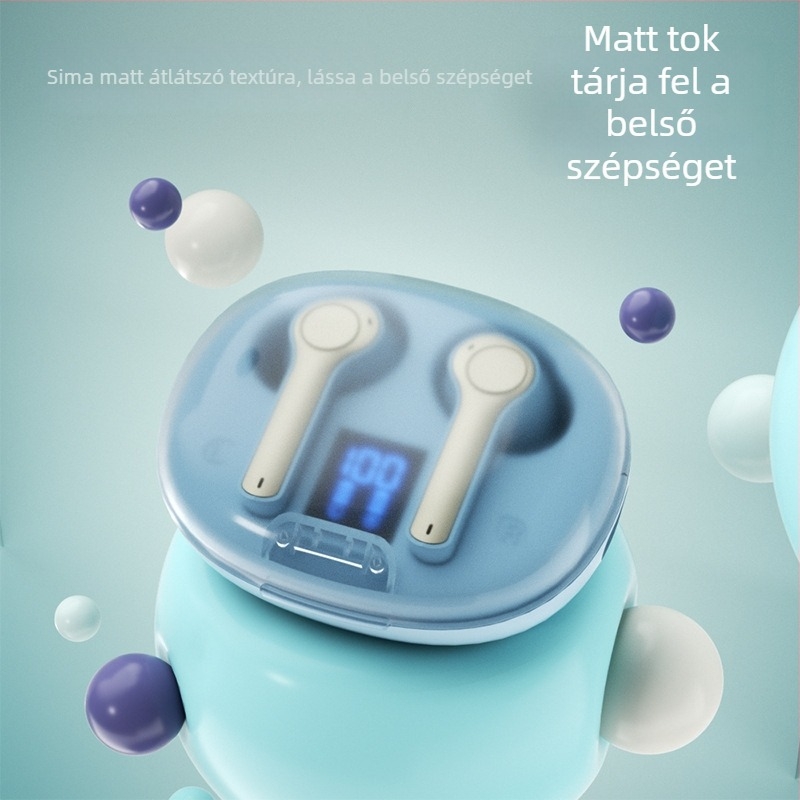 TWS vezeték nélküli Bluetooth fülhallgatók játékokhoz, sztereó hangzás, hosszú akkumulátor-üzemidő