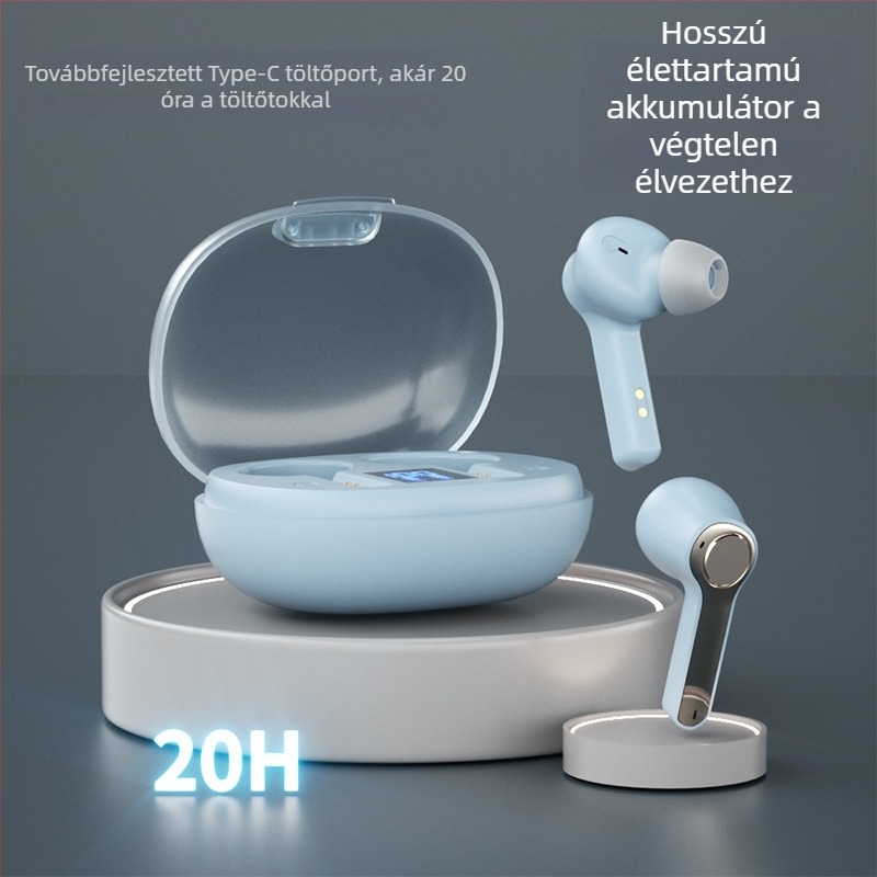 TWS vezeték nélküli Bluetooth fülhallgatók játékokhoz, sztereó hangzás, hosszú akkumulátor-üzemidő