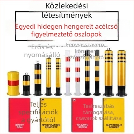 75 cm PU rugalmas forgalmi elválasztó oszlop, reflexiós felülettel, sávválasztó és figyelmeztető oszlop PE műanyagból