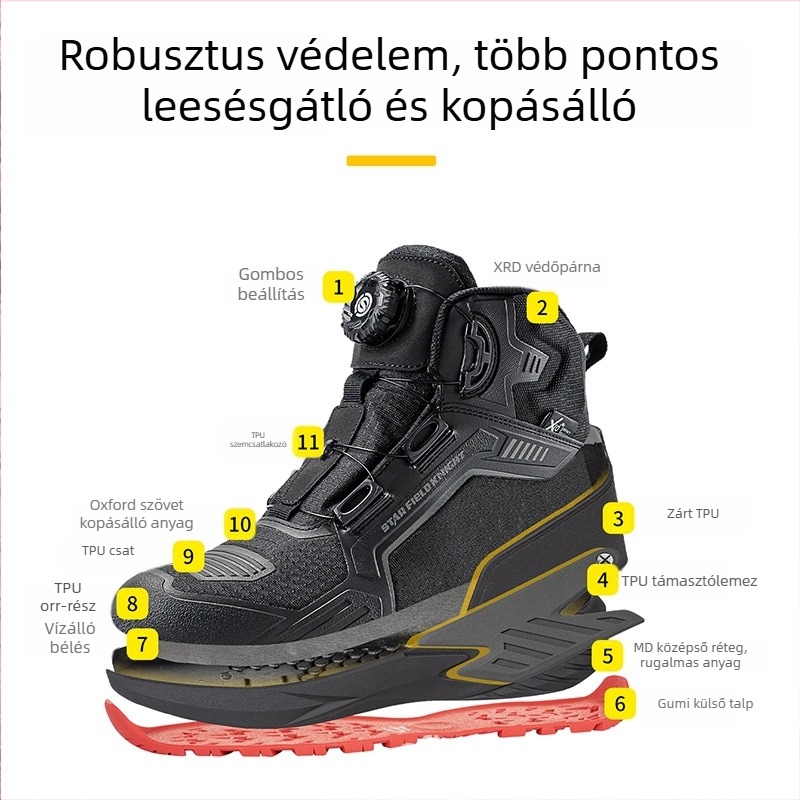 Star Knight kerékpáros cipő SKX203 — négy évszakos vízálló, kopásálló, kültéri túrázáshoz és kempingezéshez