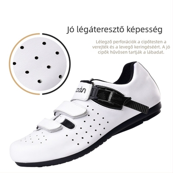 Új zármentes bőrből készült, lélegző kerékpáros cipő kültéri használatra