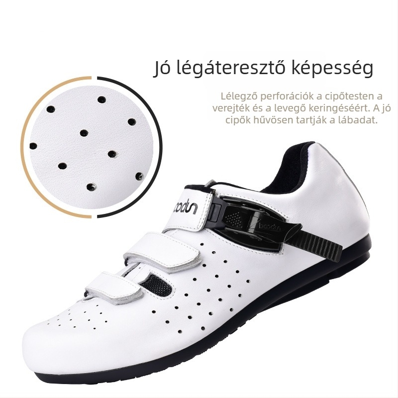 Új zármentes bőrből készült, lélegző kerékpáros cipő kültéri használatra